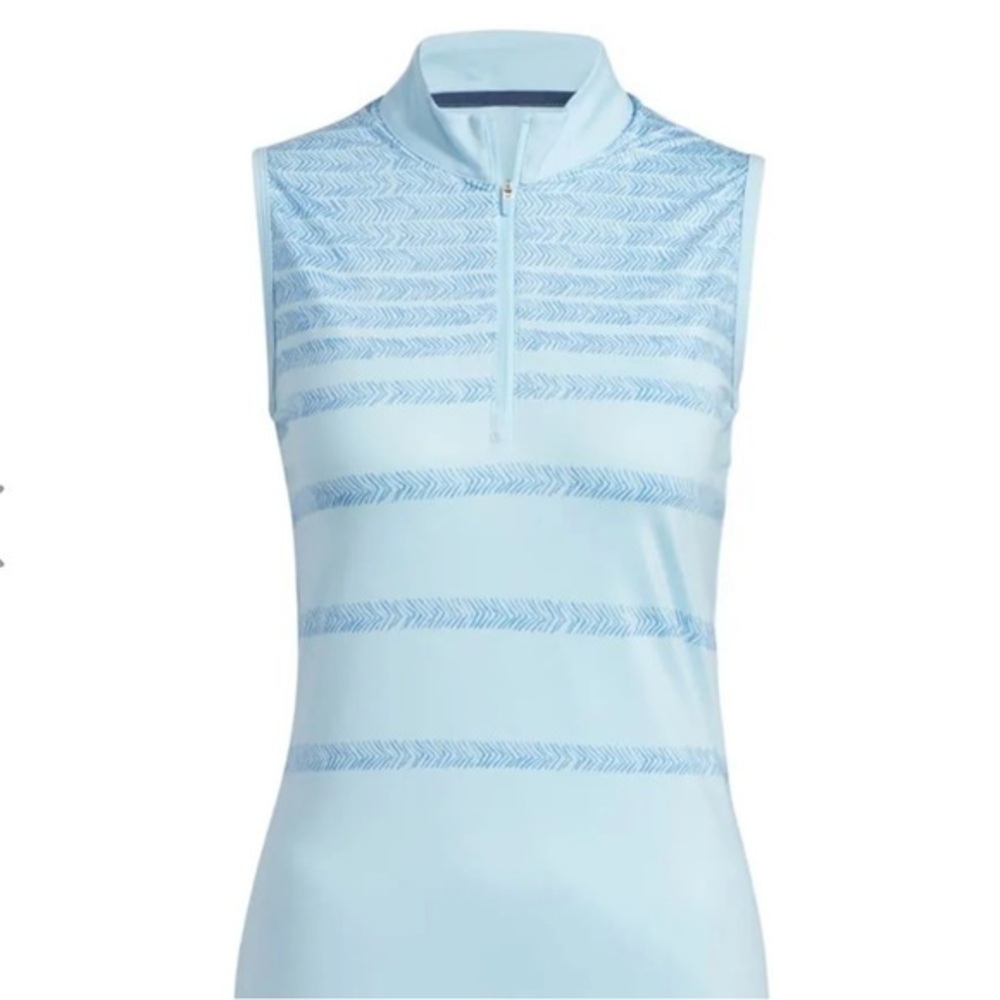 Adidas Light Blue Sleeveless Golf Polo NWT Size M